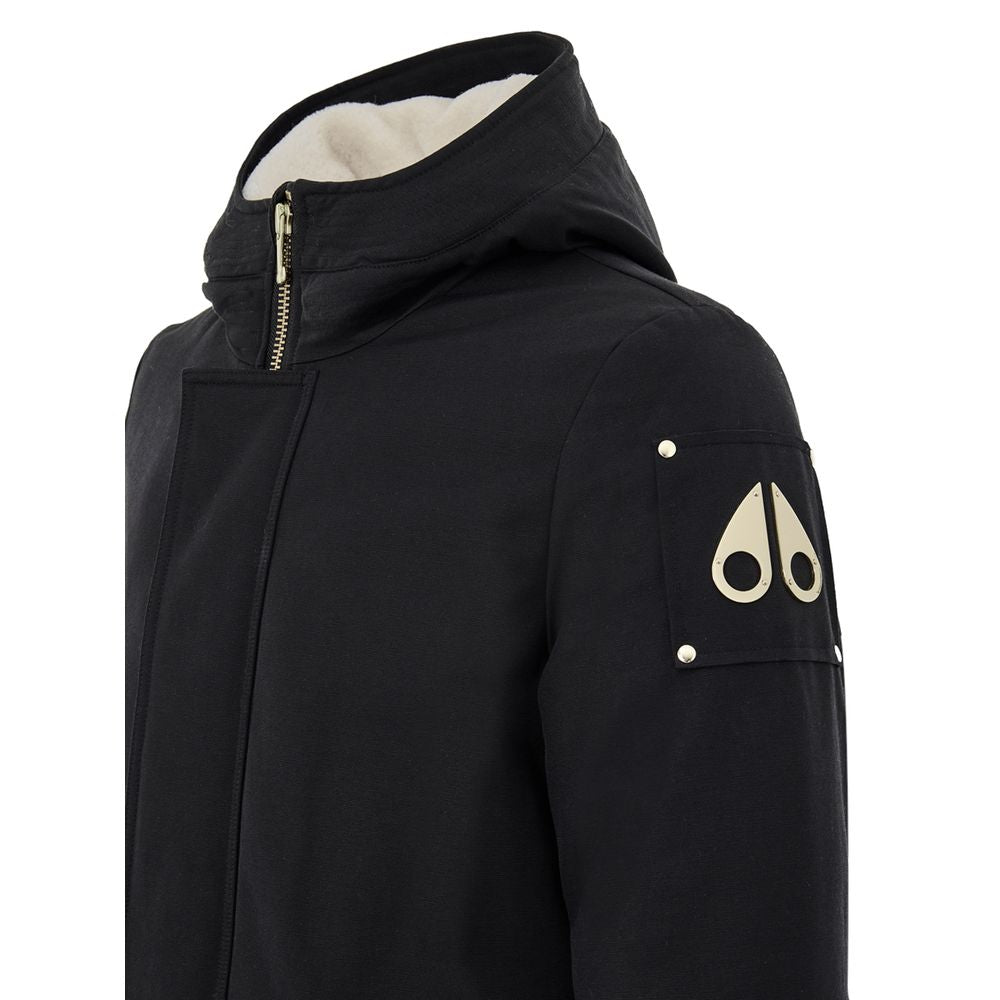 Moose Knuckles Black Cotton Parka