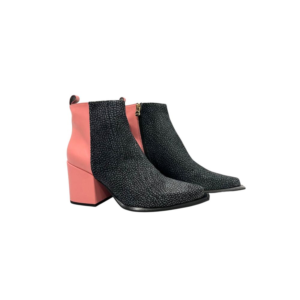 Borbonese Pink Genuine Leather Women Boot