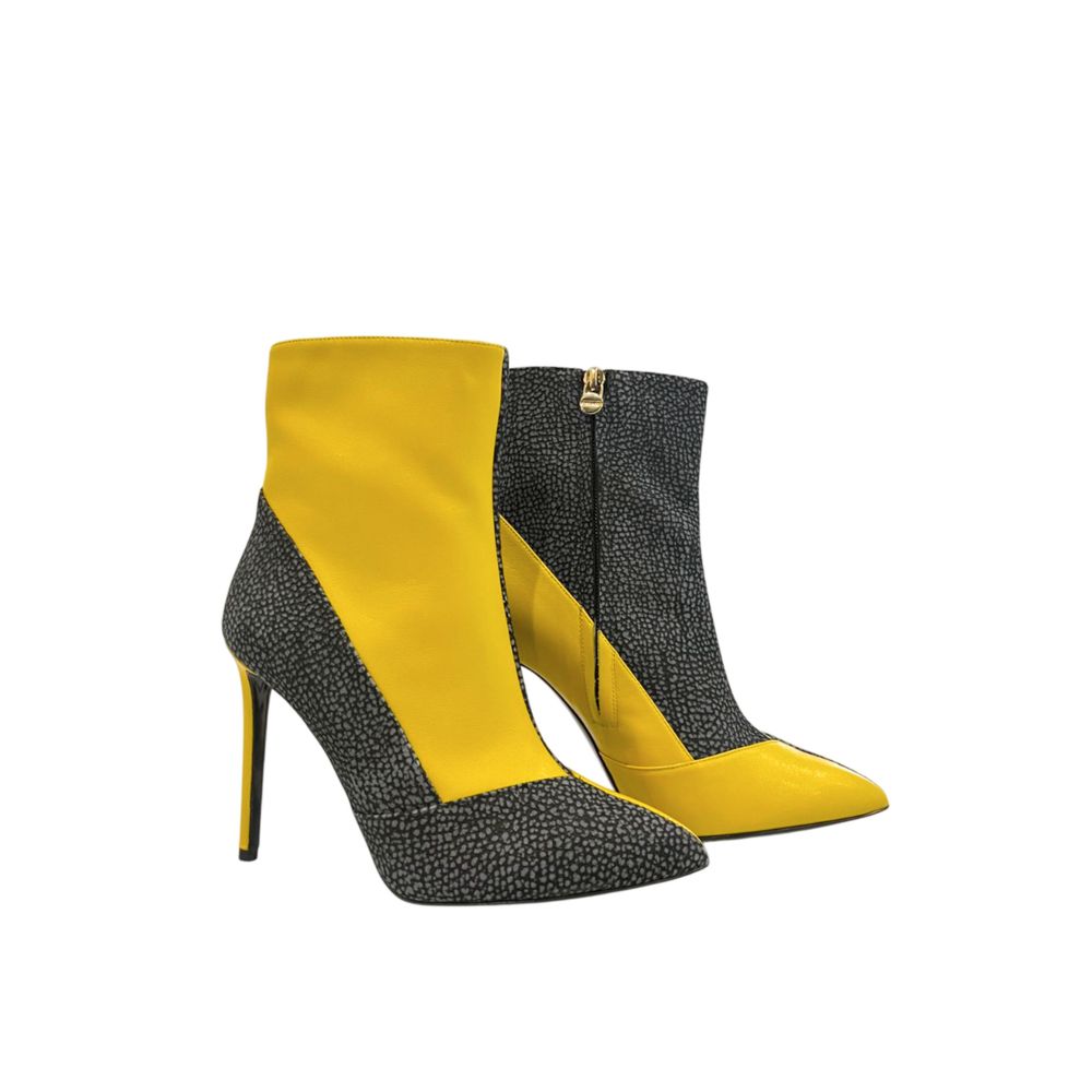 Borbonese Yellow Genuine Leather Women Boot