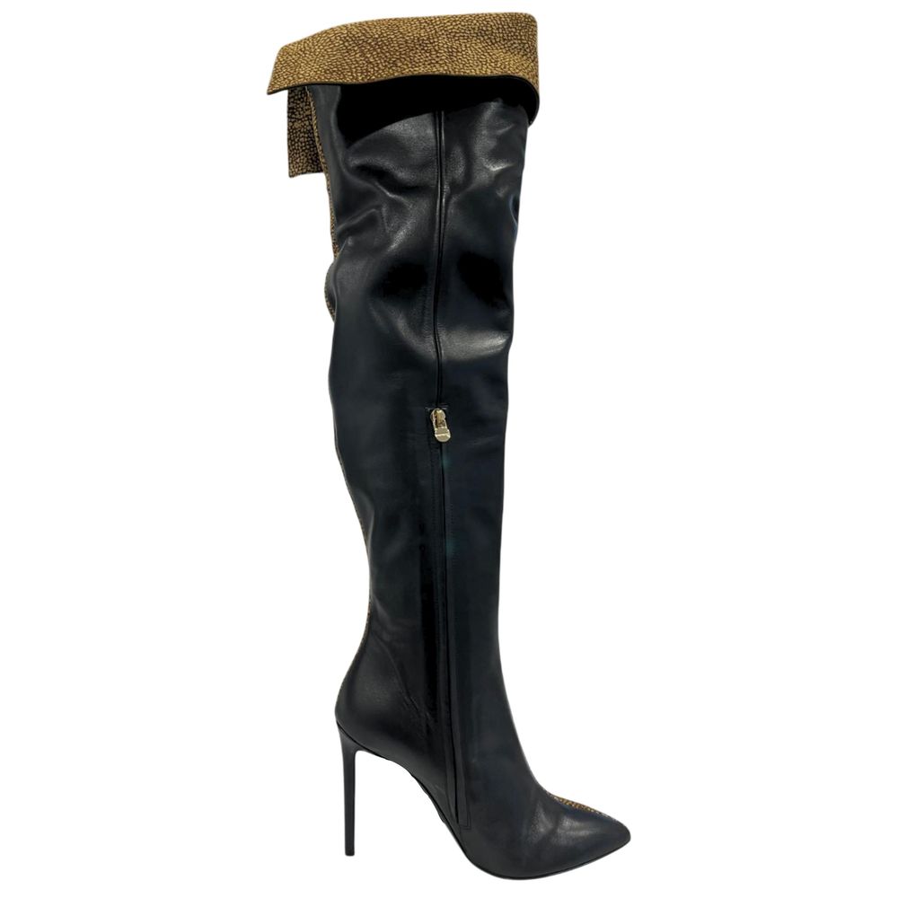 Borbonese Beige Leather Women Boot