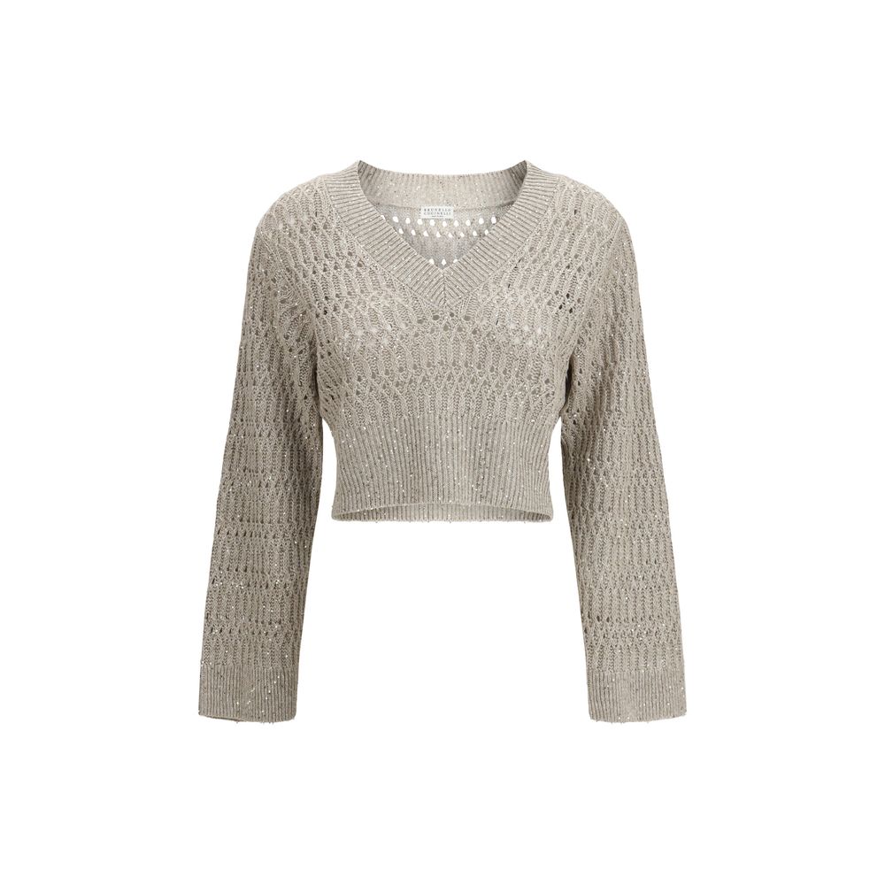 Brunello Cucinelli Beige Linen Sweatshirt