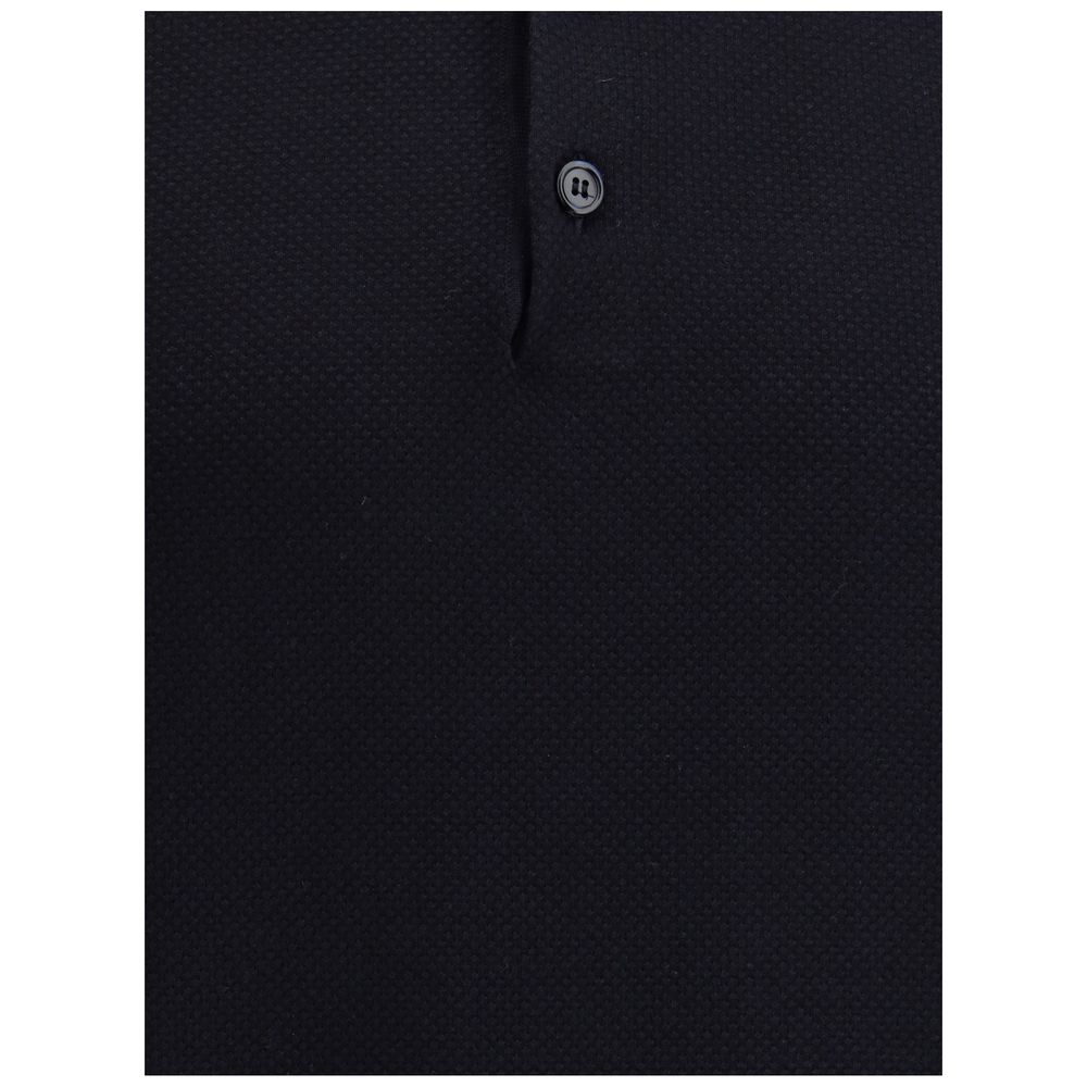Brioni Black Cotton Polo Shirt - Luxe Marca