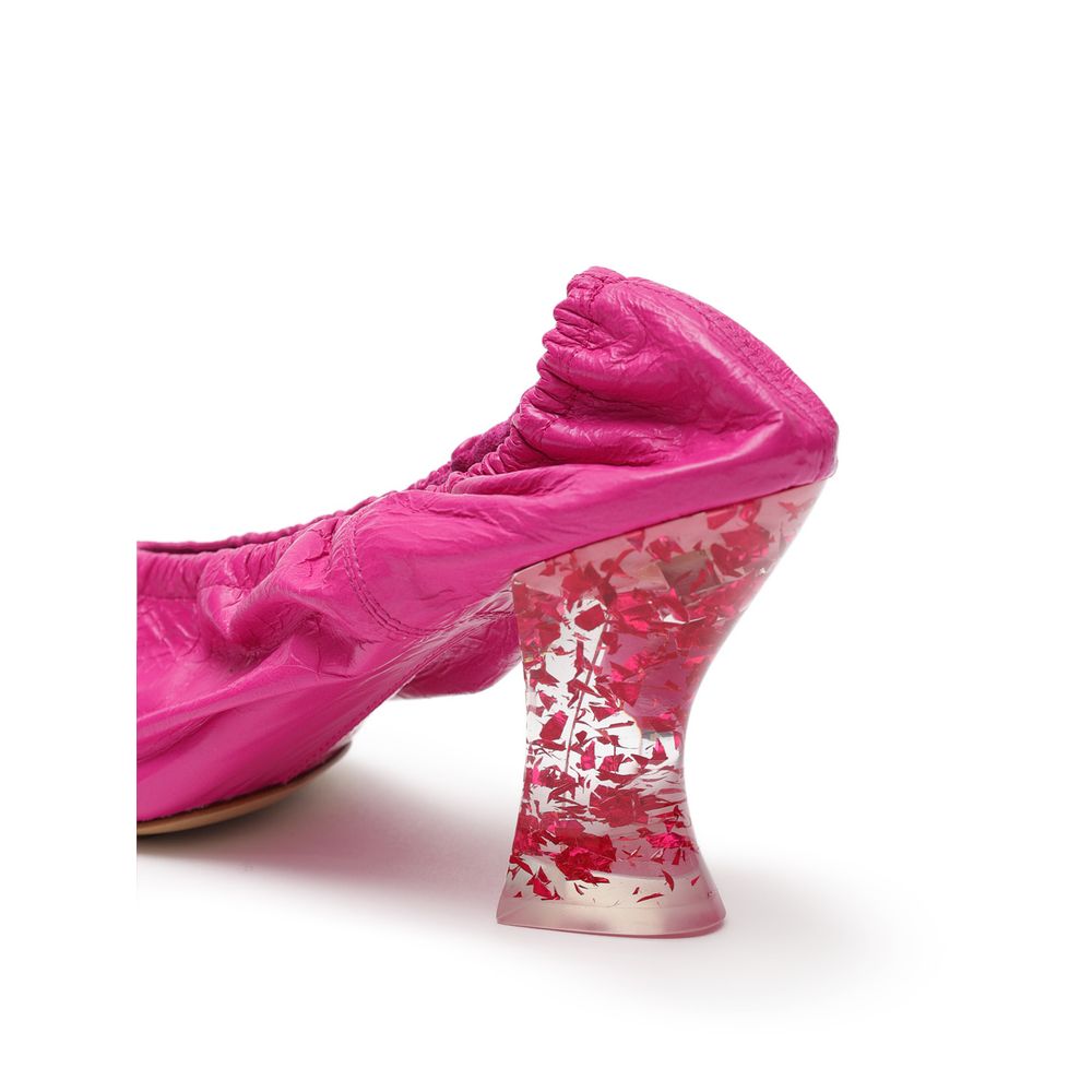 Bottega Veneta Fuchsia Leather Slippers - Luxe Marca