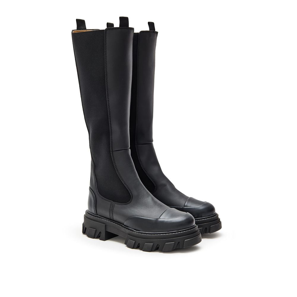 أحذية تشيلسي من الجلد الأسود من غاني