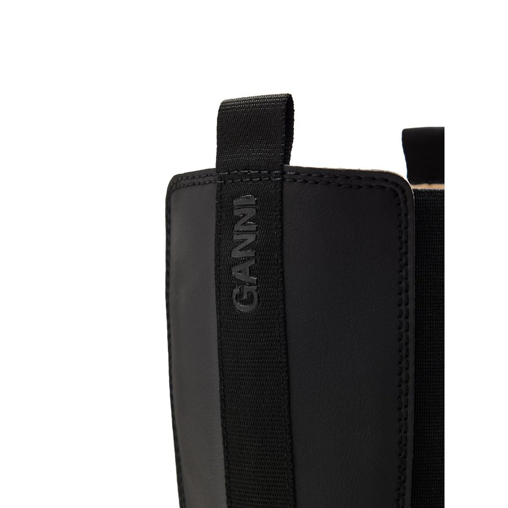 أحذية تشيلسي من الجلد الأسود من غاني