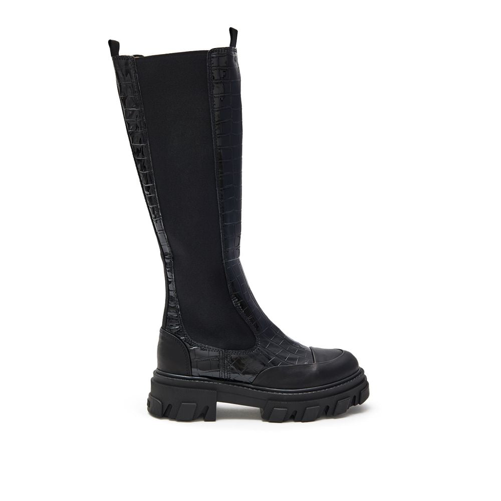 أحذية تشيلسي من الجلد الأسود من غاني