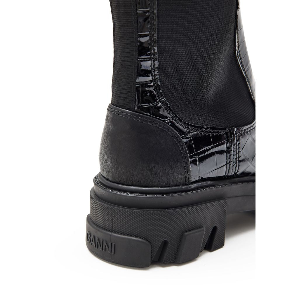 أحذية تشيلسي من الجلد الأسود من غاني