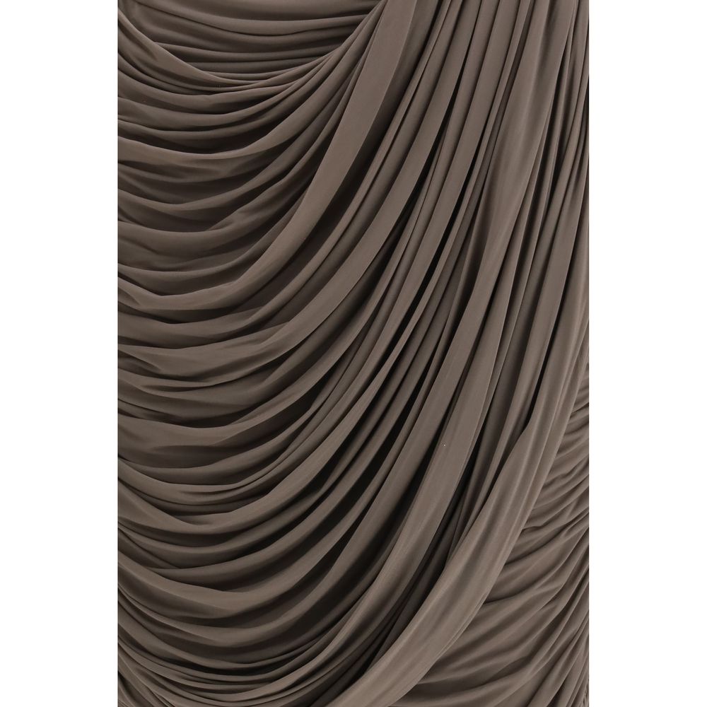Magda Butrym Brown Copper Midi Skirt - Luxe Marca