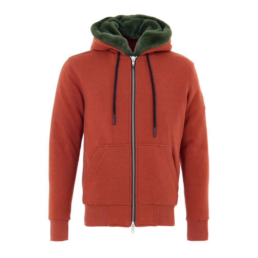 Moose Knuckles Orange Cotton Hoodie
