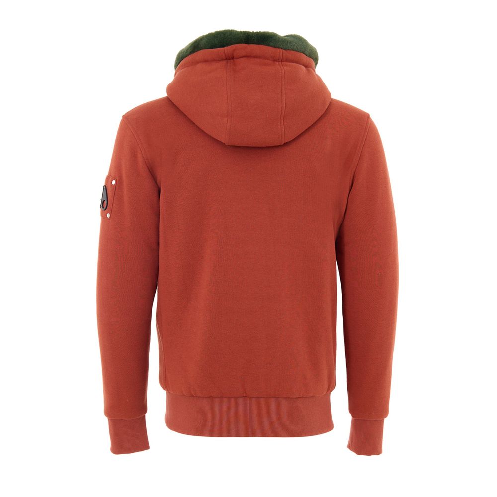 Moose Knuckles Orange Cotton Hoodie