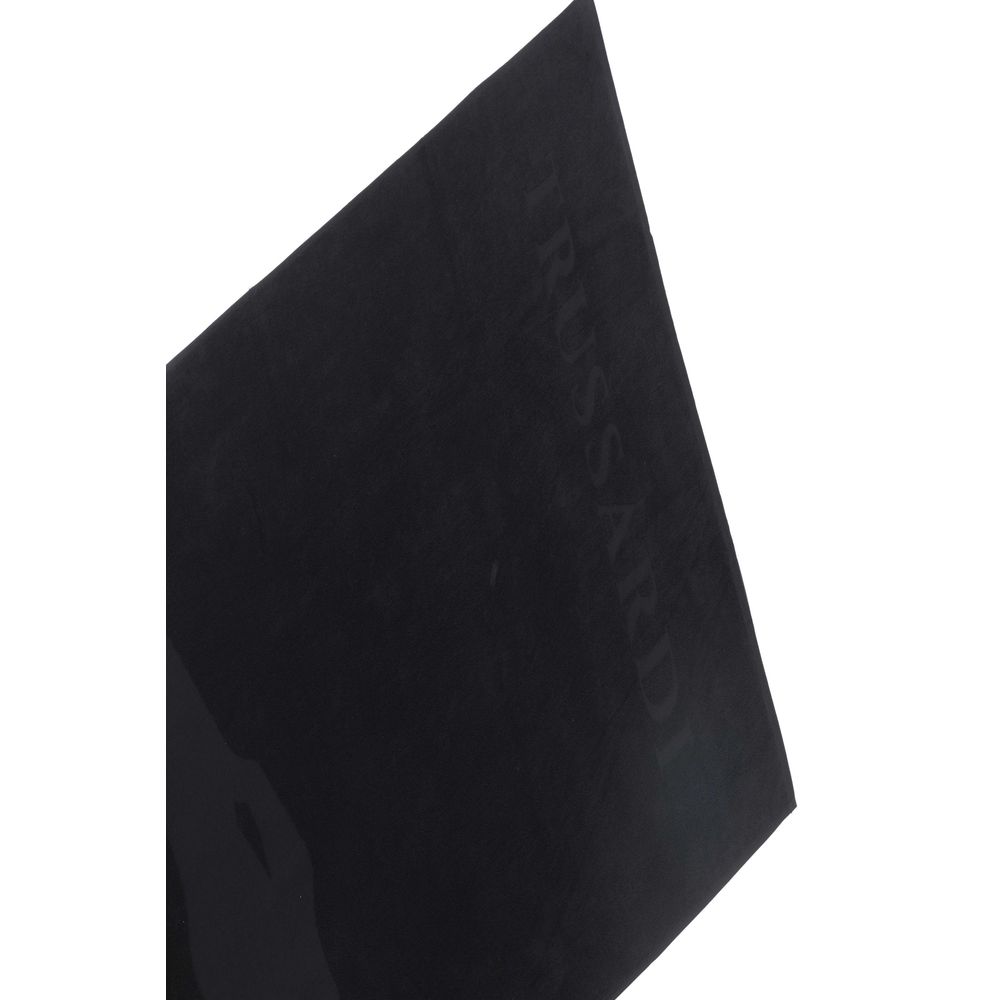 منشفة شاطئ رجالية من القطن الأسود من تروساردي