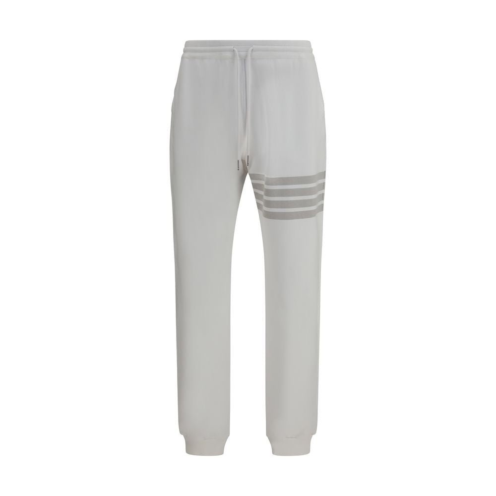 Thom Browne White Cotton Joggers (Workout Pants) - Luxe Marca