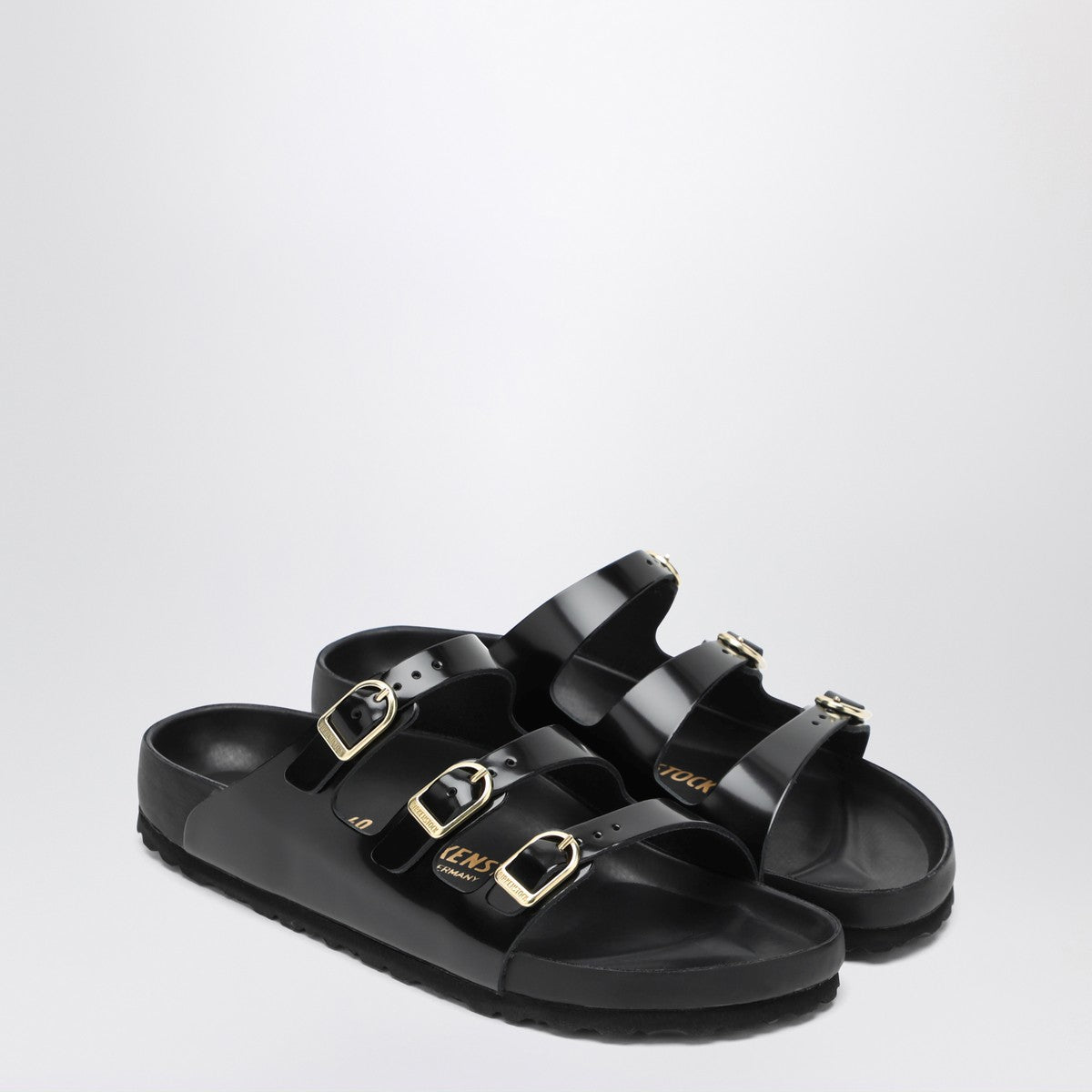 Birkenstock Birkenstock Slide Florida Dbuckle Exquisite lucida nera