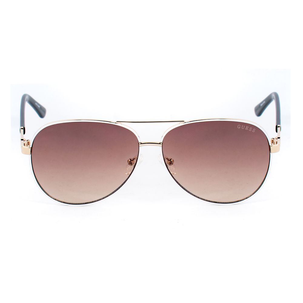 Guess White Metal Sunglasses - Luxe Marca