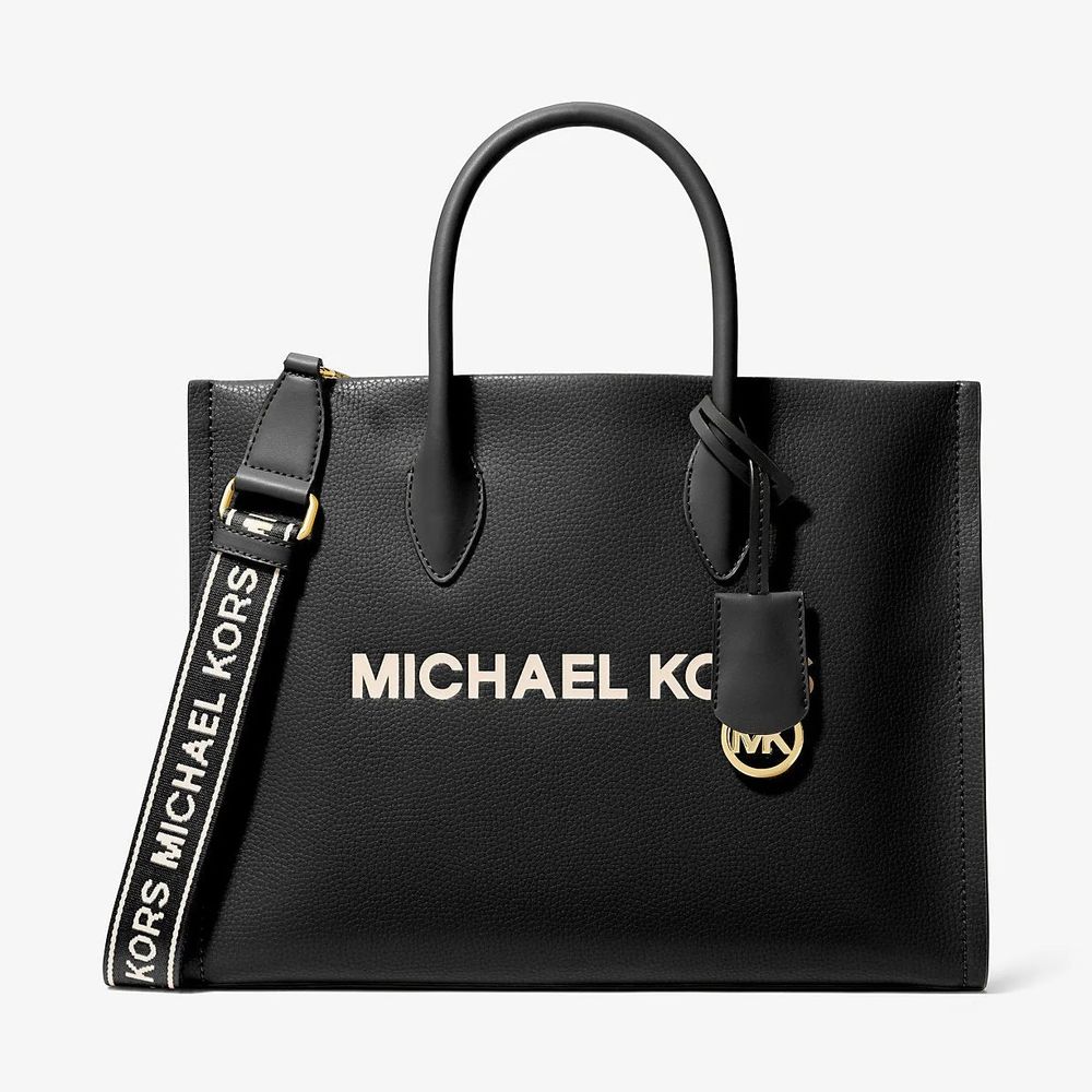 Michael Kors Black Leather Tote Bag