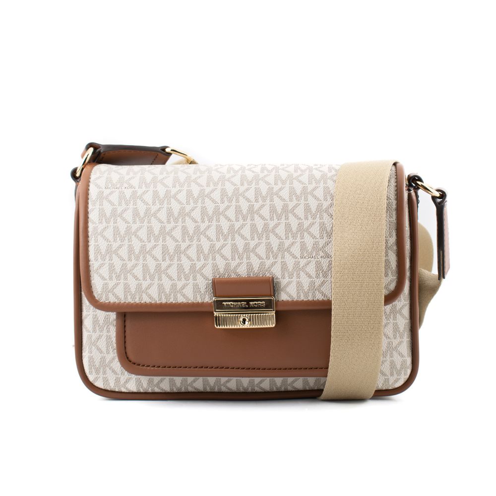 Michael Kors Beige Canvas Crossbody Bag - Luxe Marca