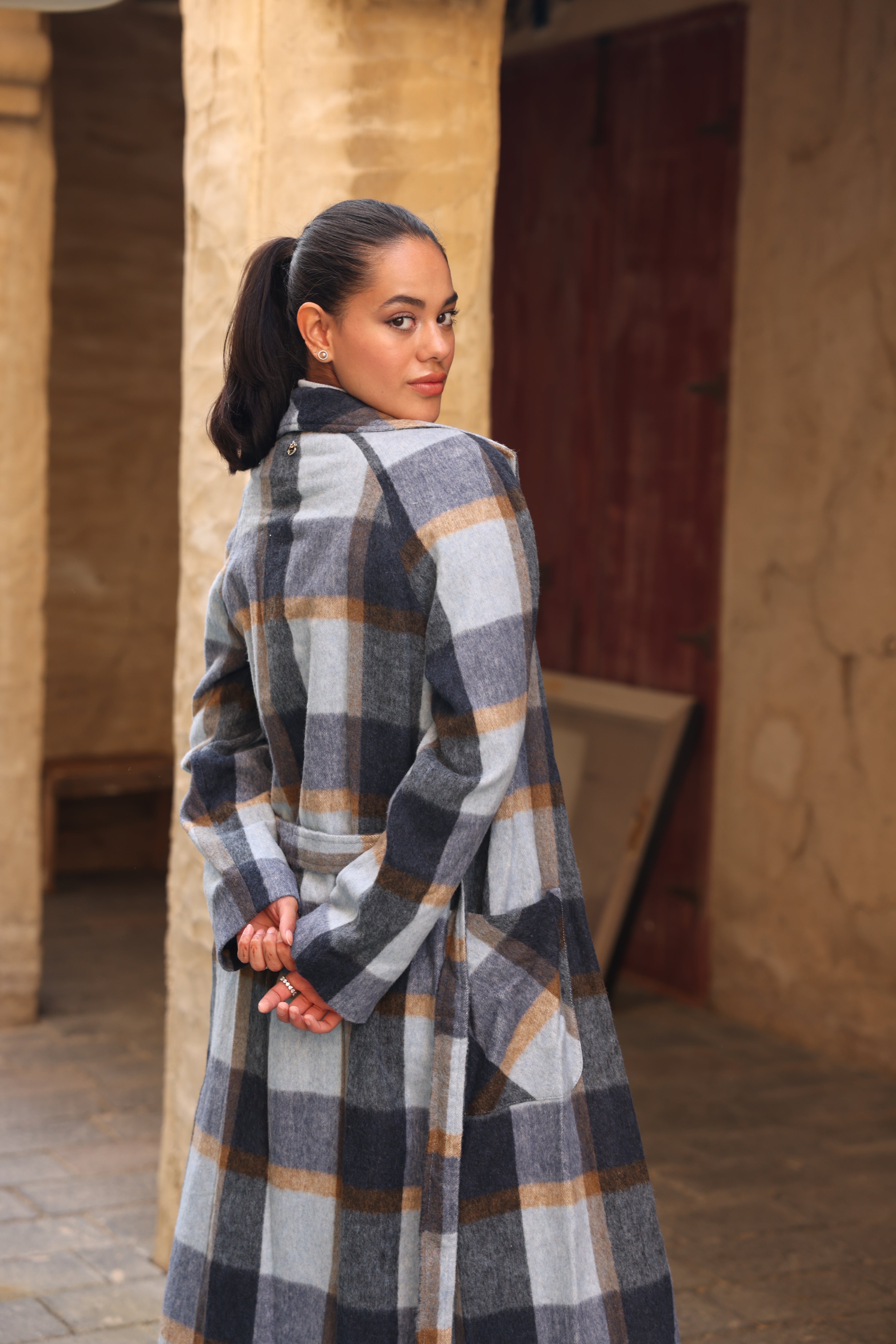 Sistes Women’s Long Belted Coat