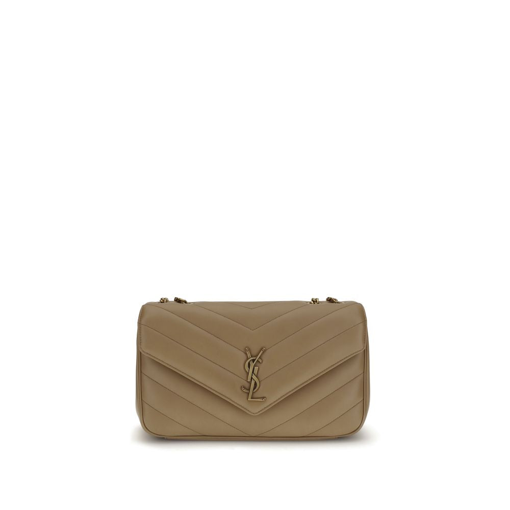Saint Laurent Beige Calf Leather Bos Taurus Shoulder Bag - Luxe Marca