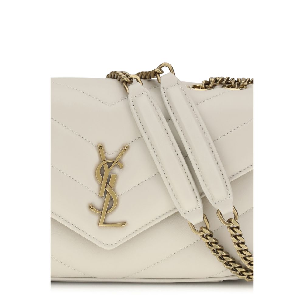 Saint Laurent Beige Lamb Ovis Aries Aries Shoulder Bag - Luxe Marca