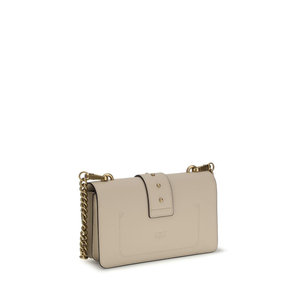 PINKO Beige Calf Leather Bos Taurus Shoulder Bag - Luxe Marca