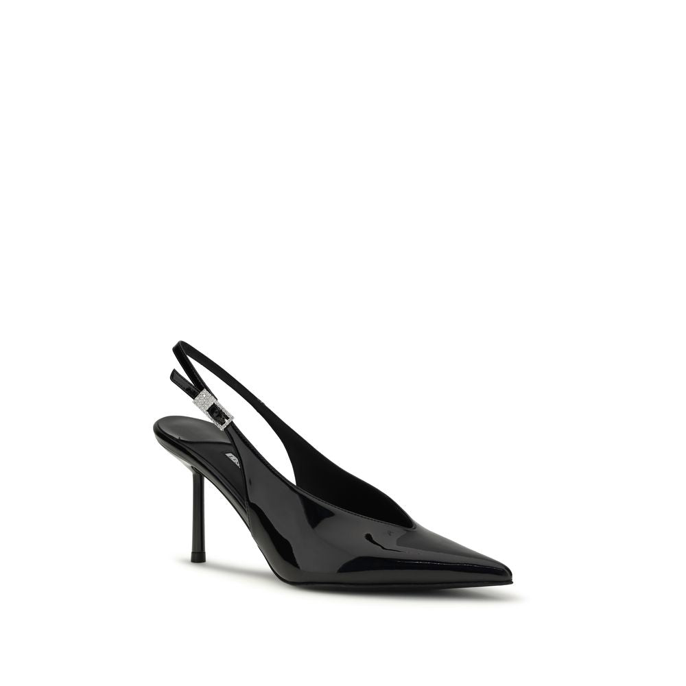 LE SILLA Black Calf Leather Bos Taurus Pumps
