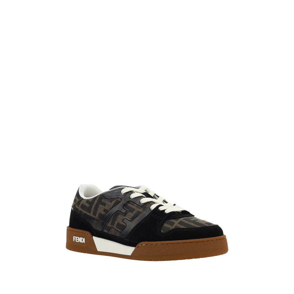 Fendi Brown Calf Leather Bos Taurus Sneakers