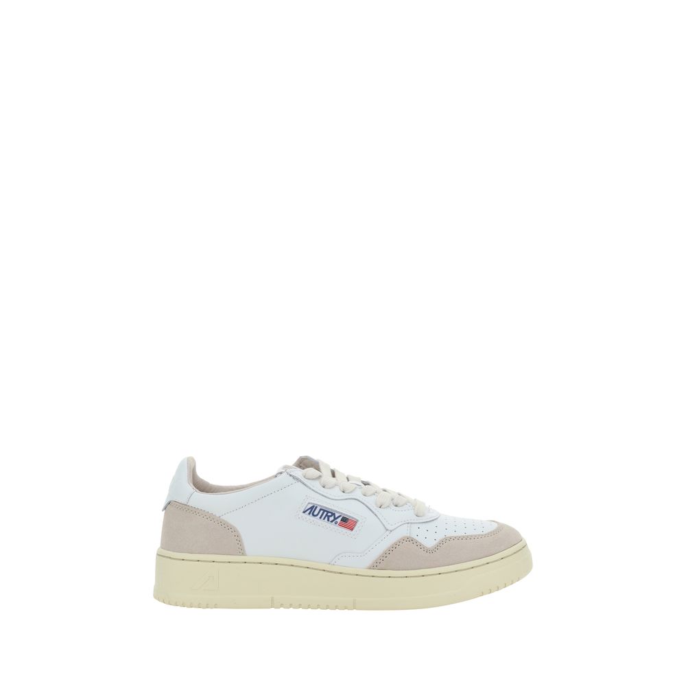 Autry White Calf Leather Bos Taurus Low Top Sneakers - Luxe Marca