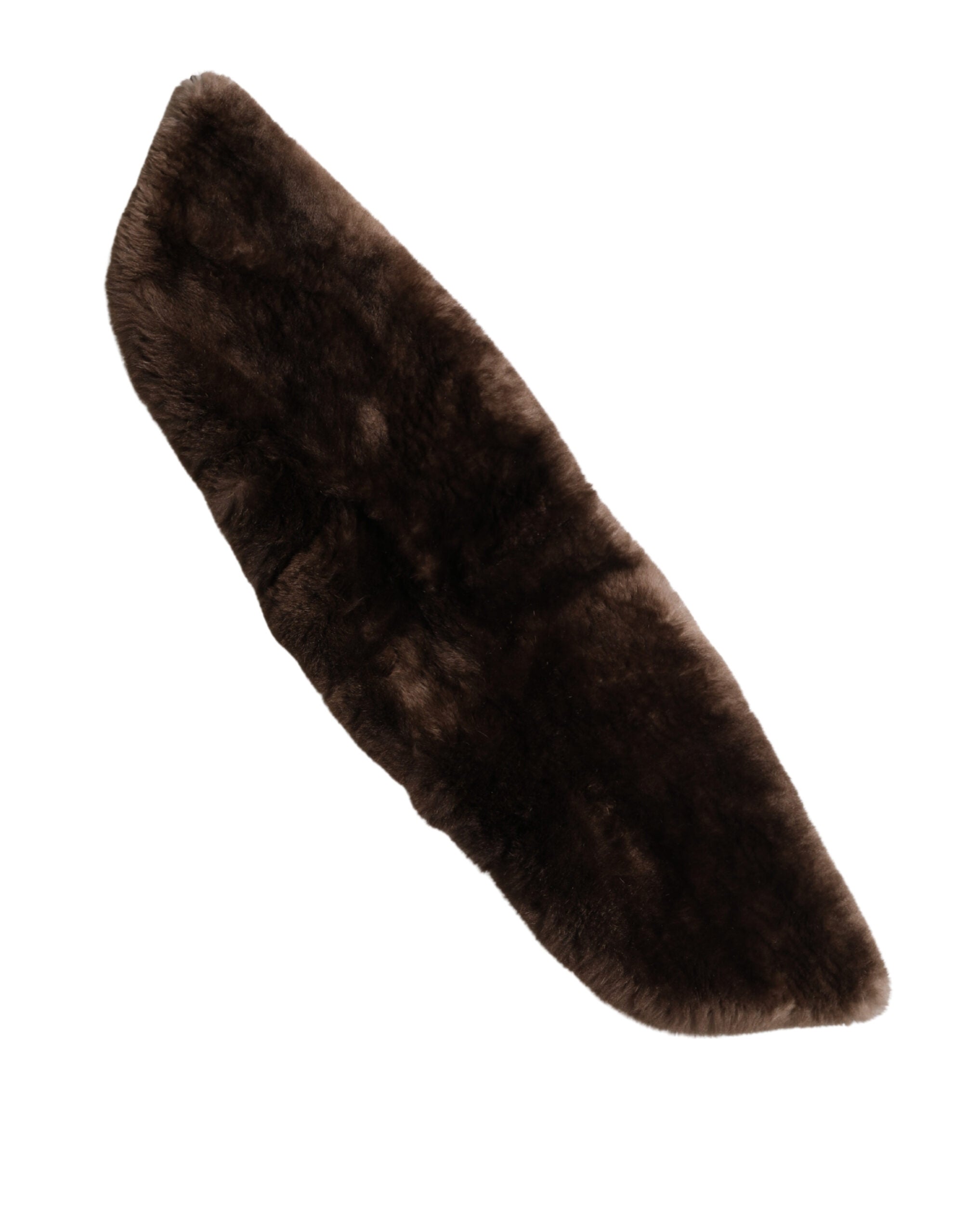 Dolce & Gabbana Brown Fur Shoulder Collar Neck Wrap 60cm x 14cm Scarf - Luxe Marca