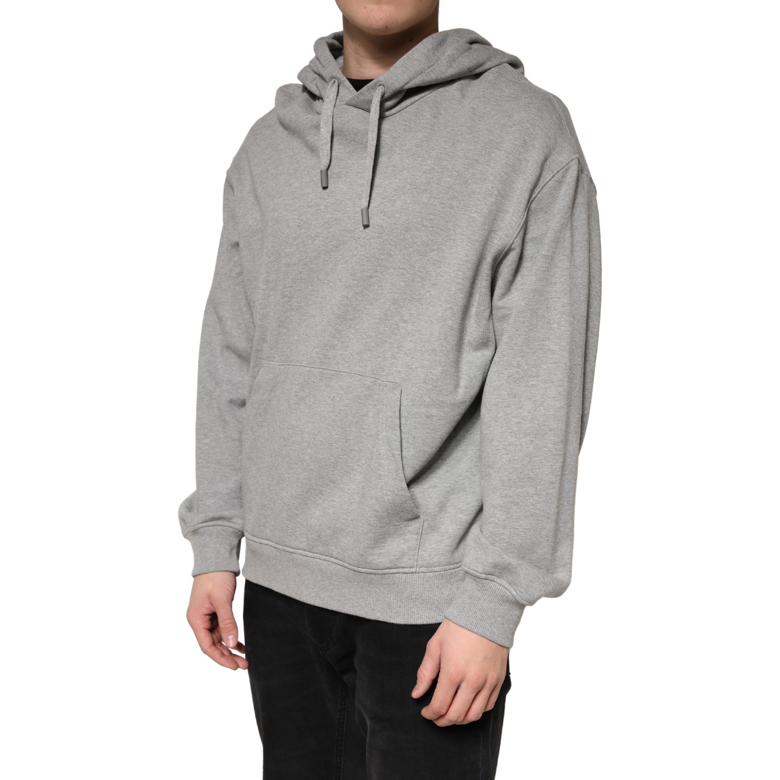 Dolce & Gabbana Gray Cotton Hooded Sweatshirt Sweater - Luxe Marca