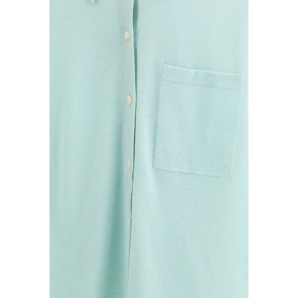 Guest in Residence Blue Cashmere Dress Shirt - Luxe Marca