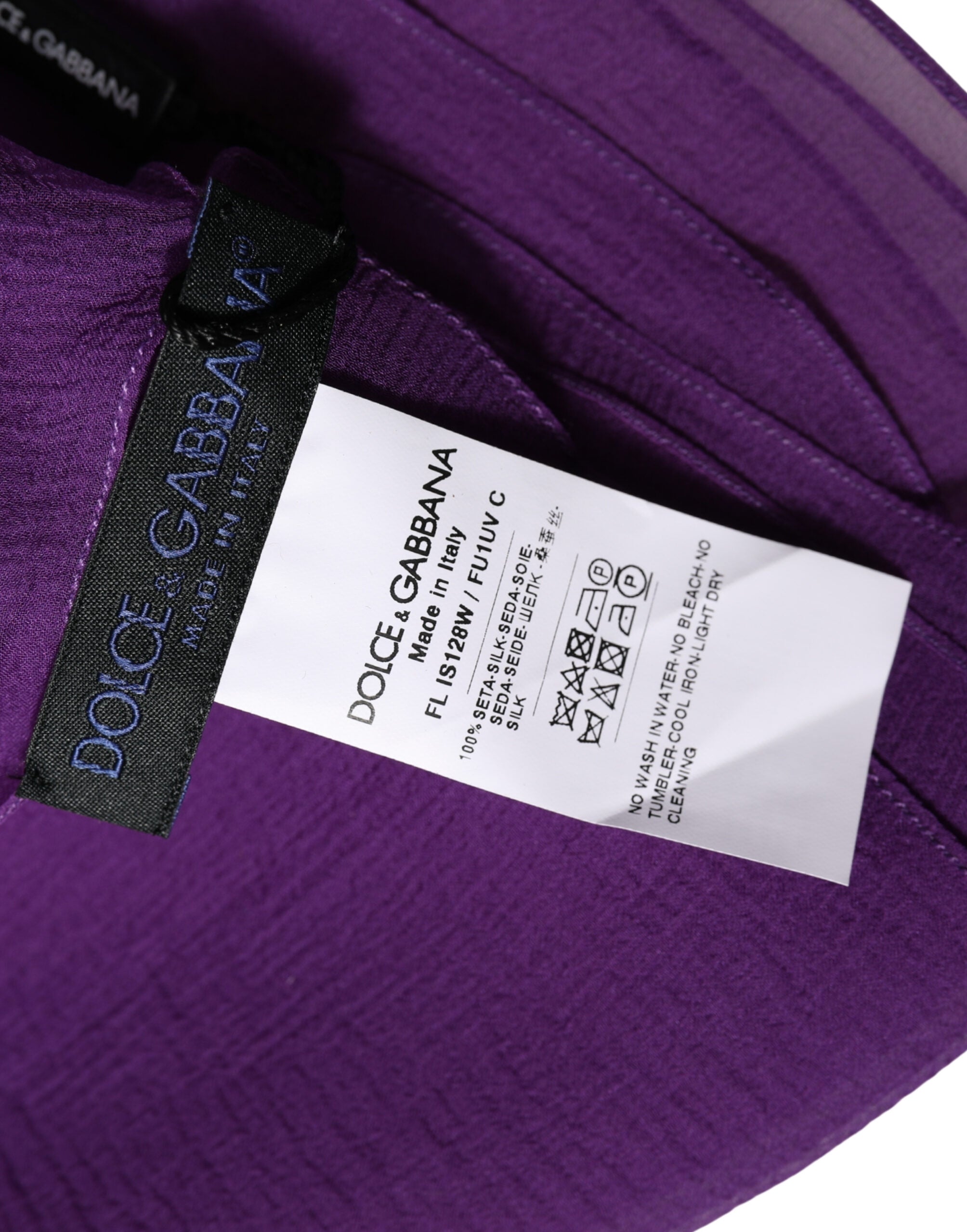 Dolce & Gabbana Purple Silk Neck Wrap Shawl Stole 200cm x 134cm Scarf - Luxe Marca