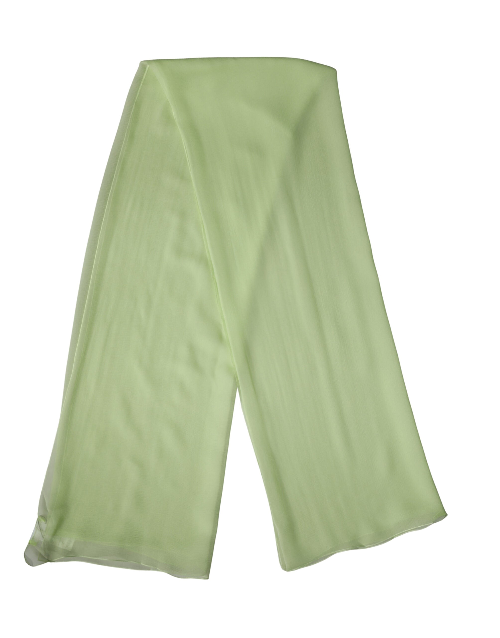 Dolce & Gabbana Light Green Silk Neck Wrap Stole 200cm x 134cm Scarf - Luxe Marca