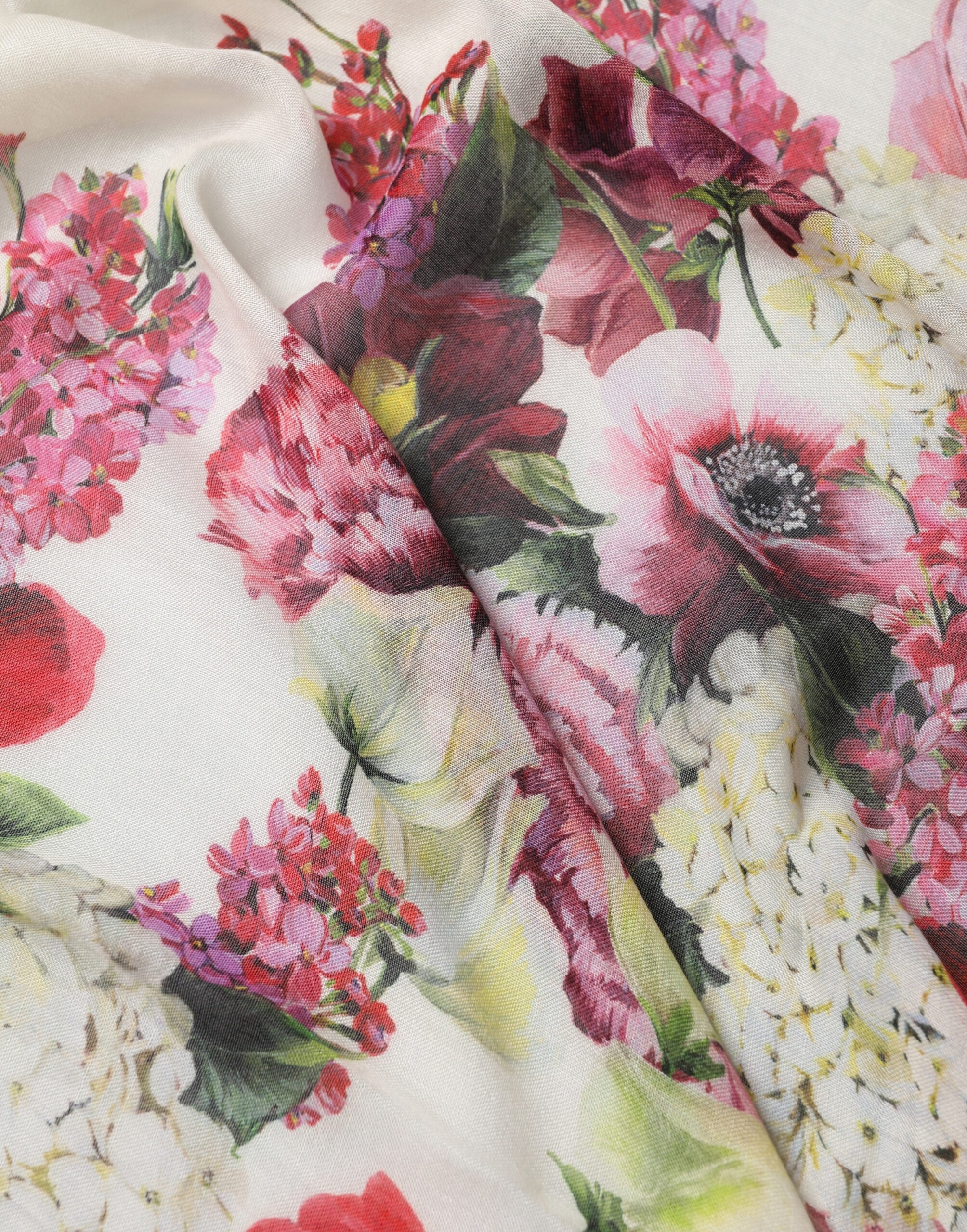 Dolce & Gabbana Multicolor Floral Square Stole 134.5cm x 134.5cm Scarf - Luxe Marca