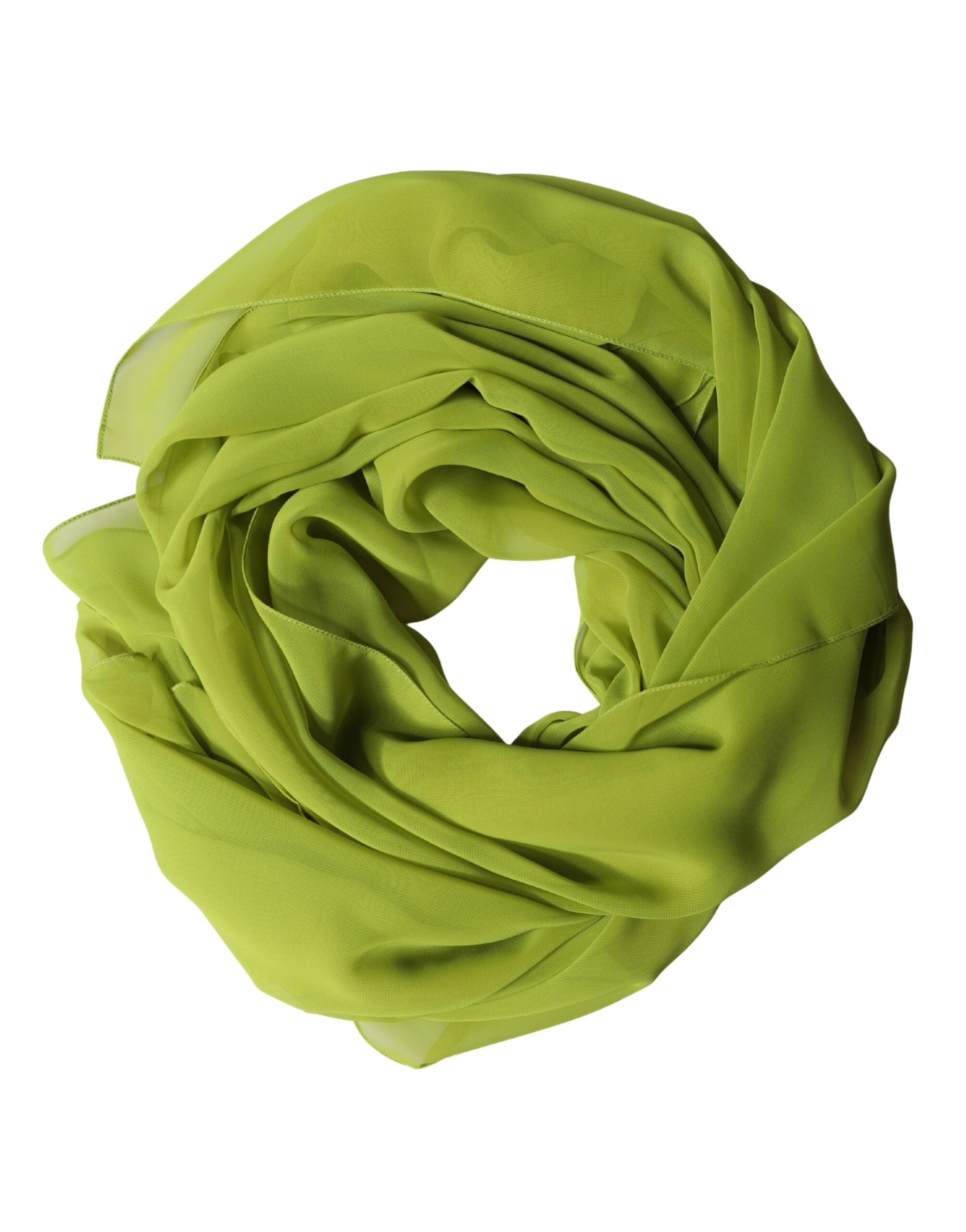 Dolce & Gabbana Yellow Green Neck Wrap Shawl Foulard 131cm x 99.5cm Scarf - Luxe Marca