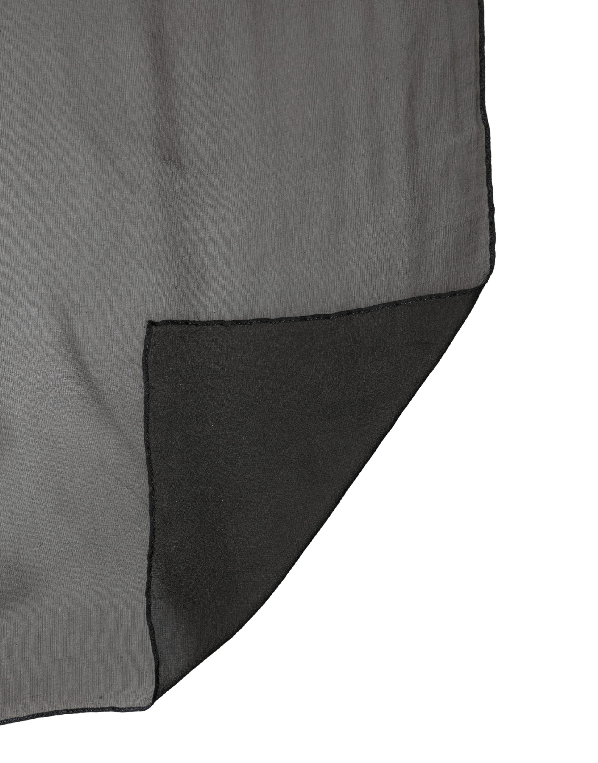 Dolce & Gabbana Black Silk Neck Wrap Shawl Stole 167cm x 126cm Scarf - Luxe Marca