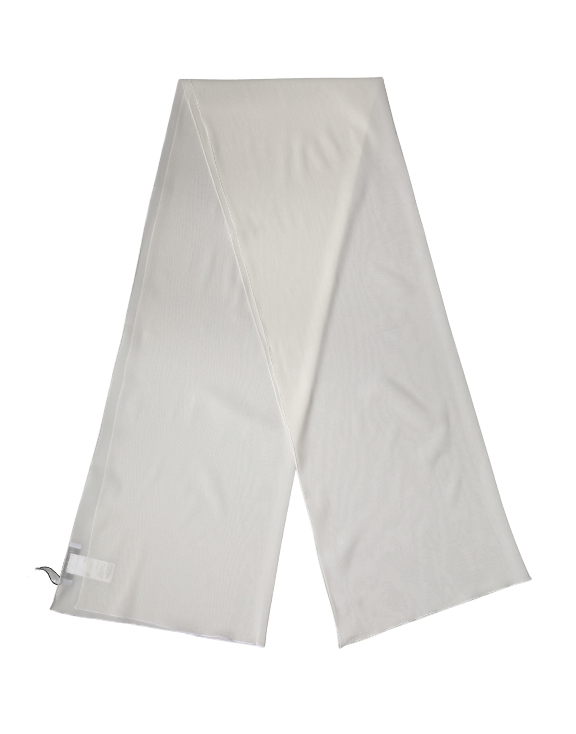 Dolce & Gabbana Off White Silk Neck Wrap Shawl Stole 200cm x 64cm Scarf - Luxe Marca