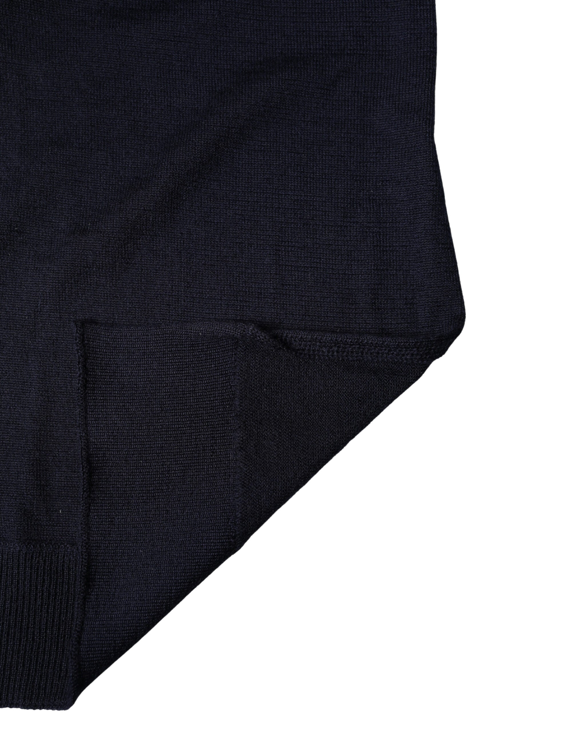 Dolce & Gabbana Blue Wool Knitted Shawl Neck Wrap 200cm x 25cm Scarf