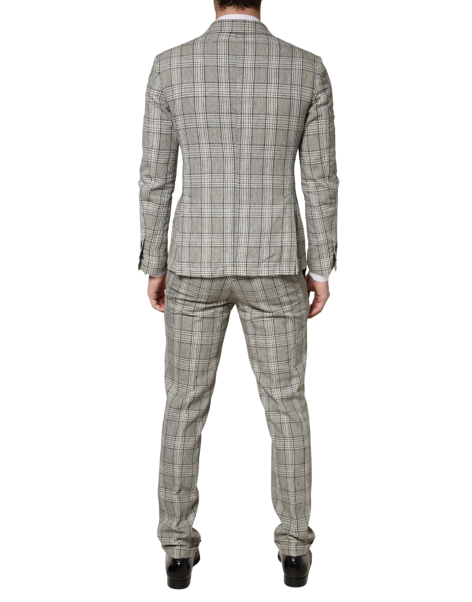 Domenico Tagliente Gray Single Breasted Formal 2 Piece Suit