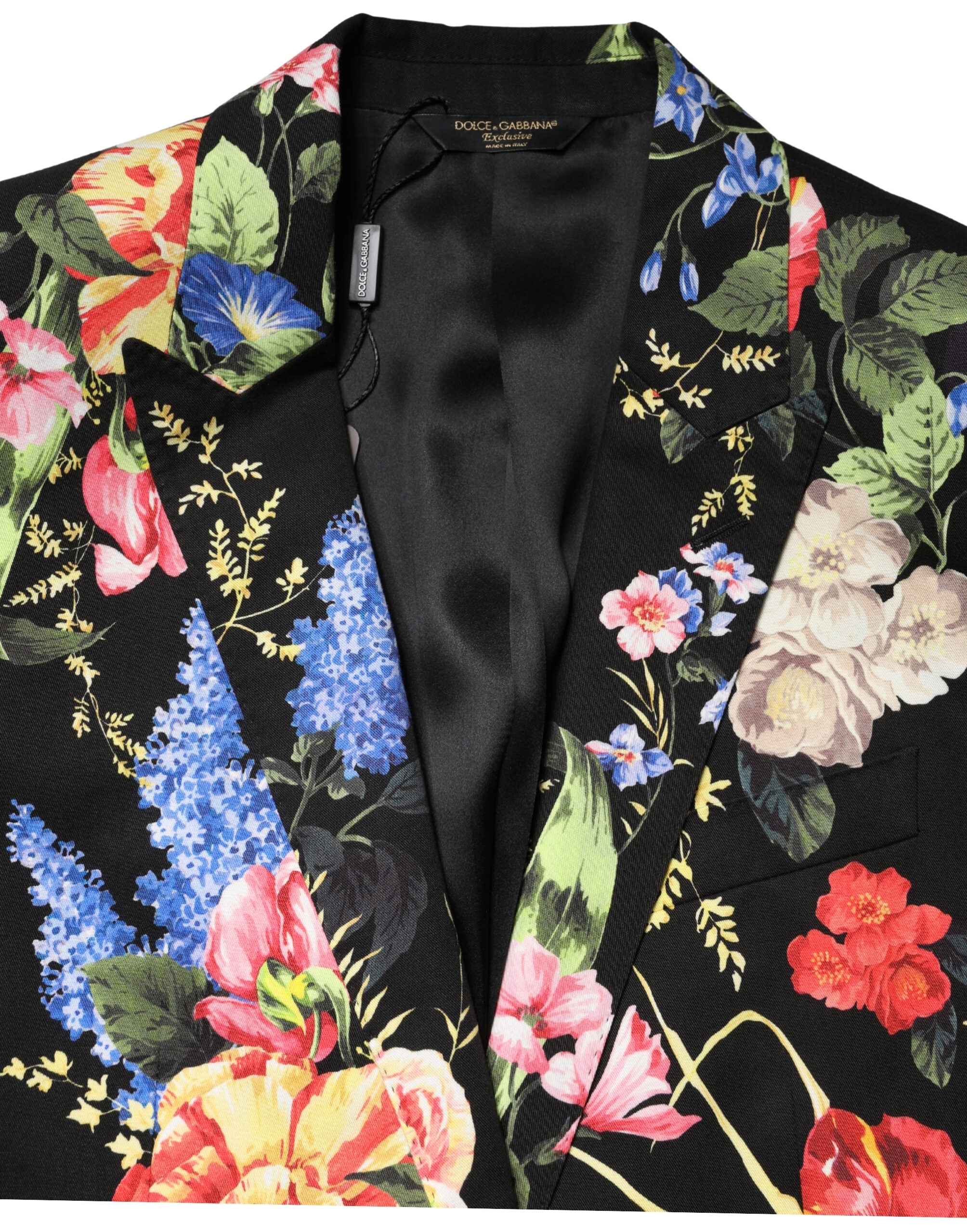 Dolce & Gabbana Black Floral Single Breasted MARTINI 2 Piece Suit - Luxe Marca