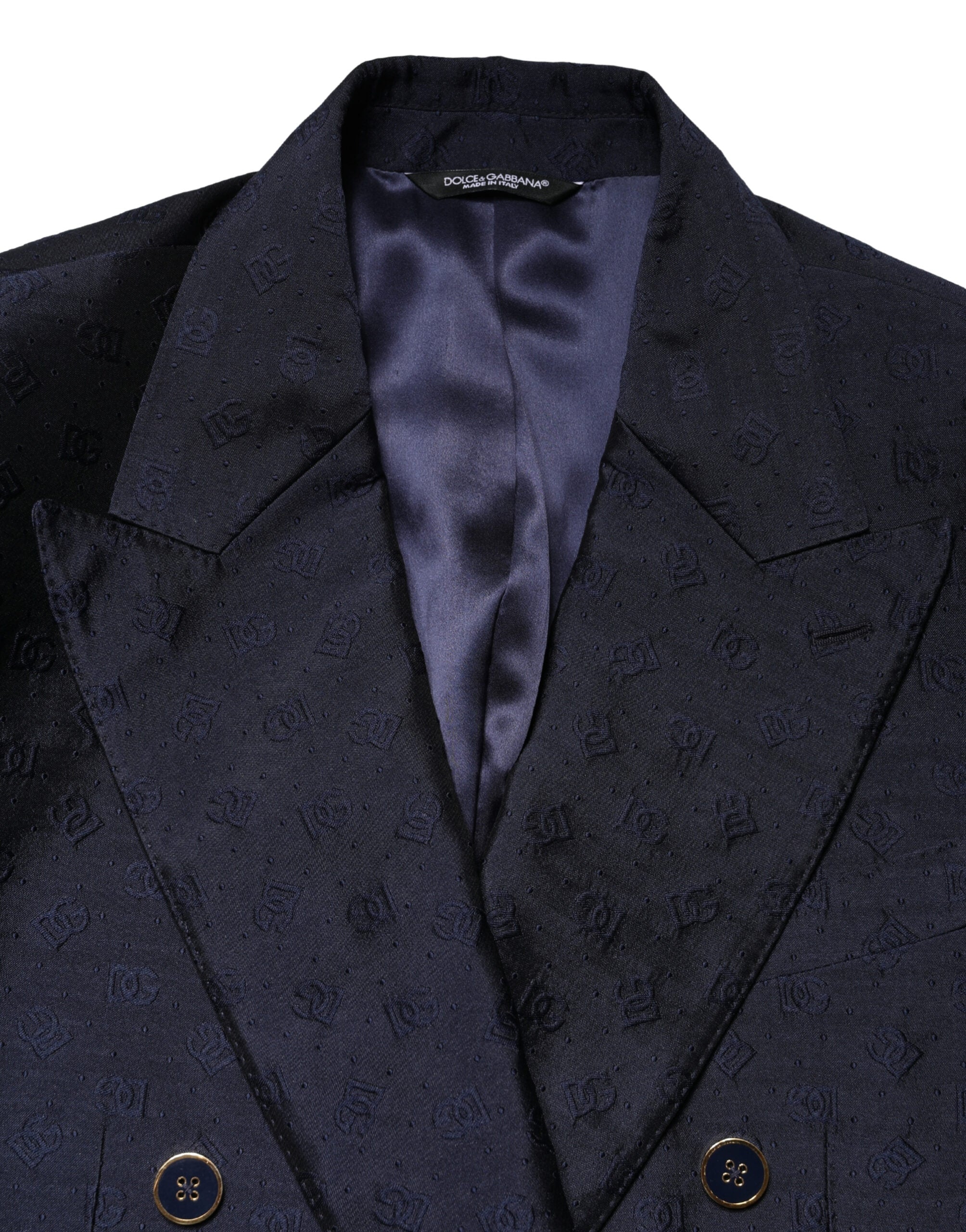 Dolce & Gabbana Dark Blue Double Breasted SICILIA 2 PC Suit - Luxe Marca