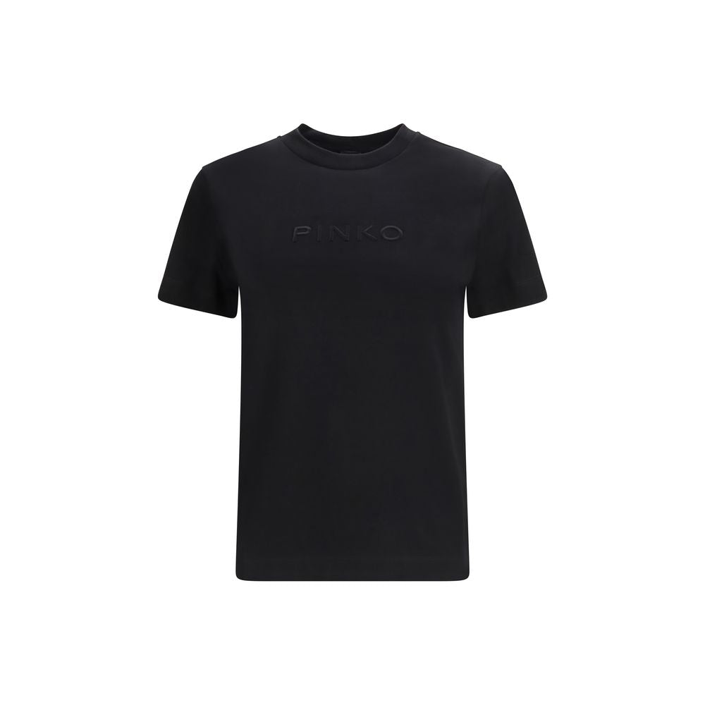 PINKO Black Cotton T-Shirt - Luxe Marca