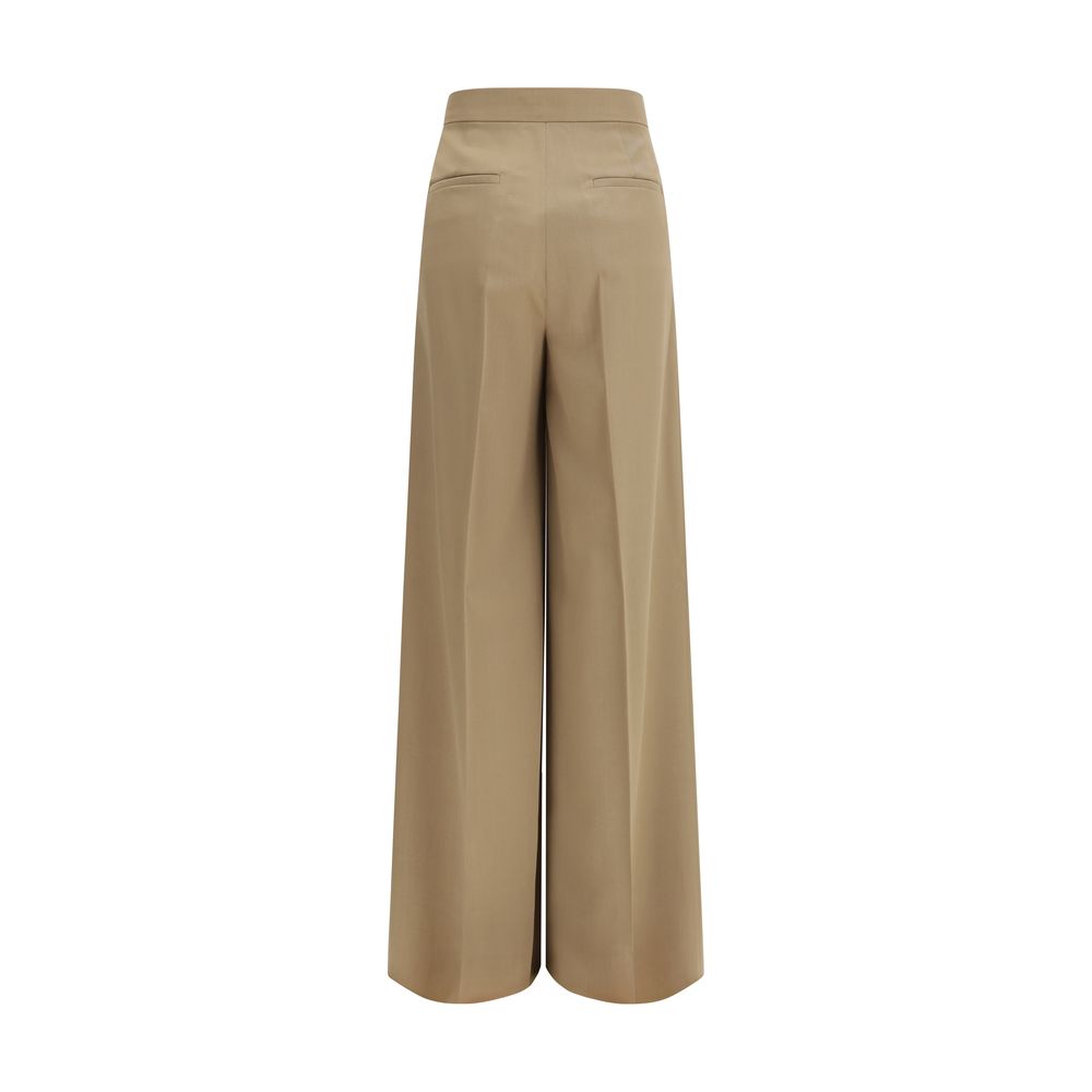 Max Mara Beige Fleece Wool Casual Pants - Luxe Marca