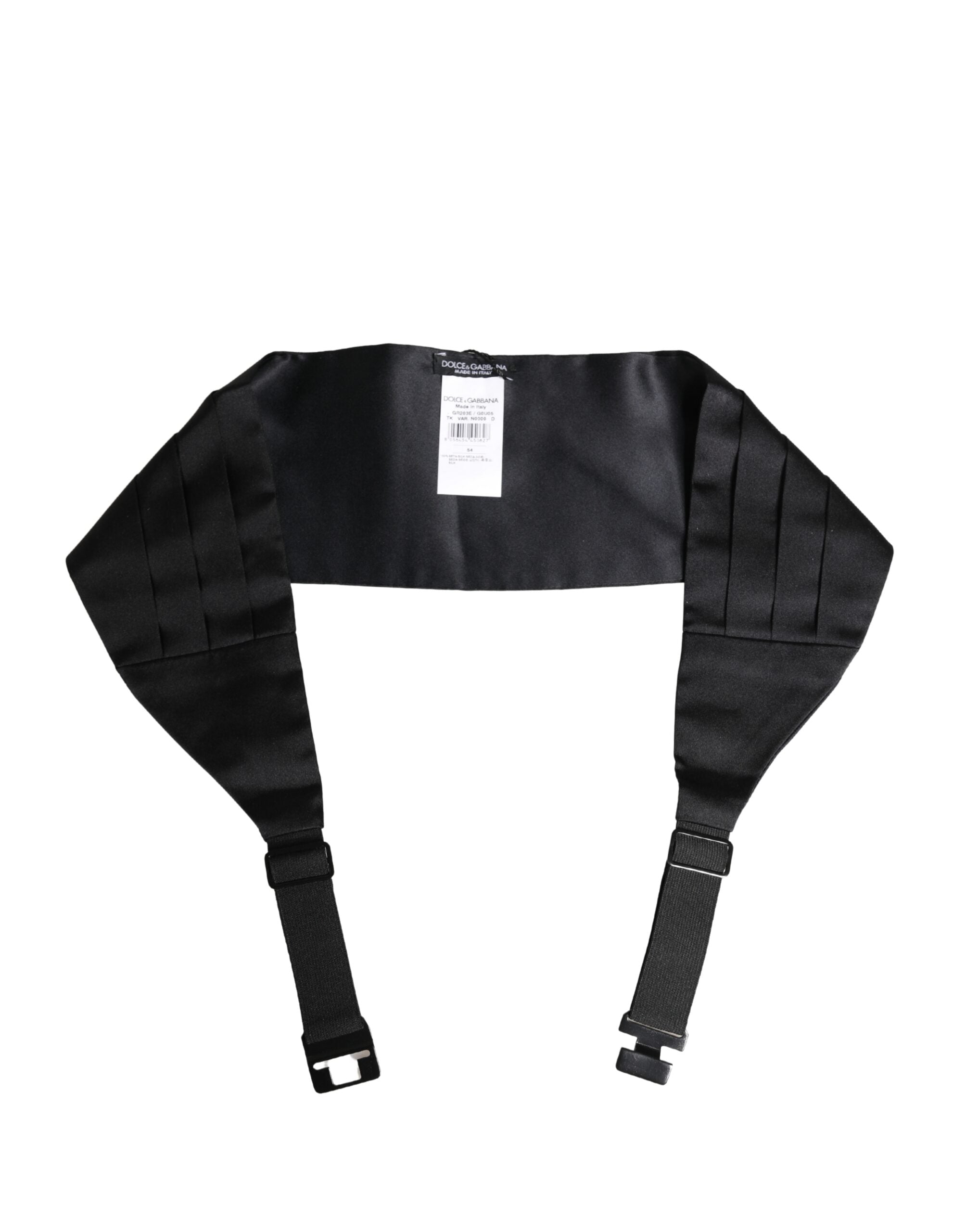 Dolce & Gabbana Black 100% Silk Wide Belt Waist Cummerbund - Luxe Marca