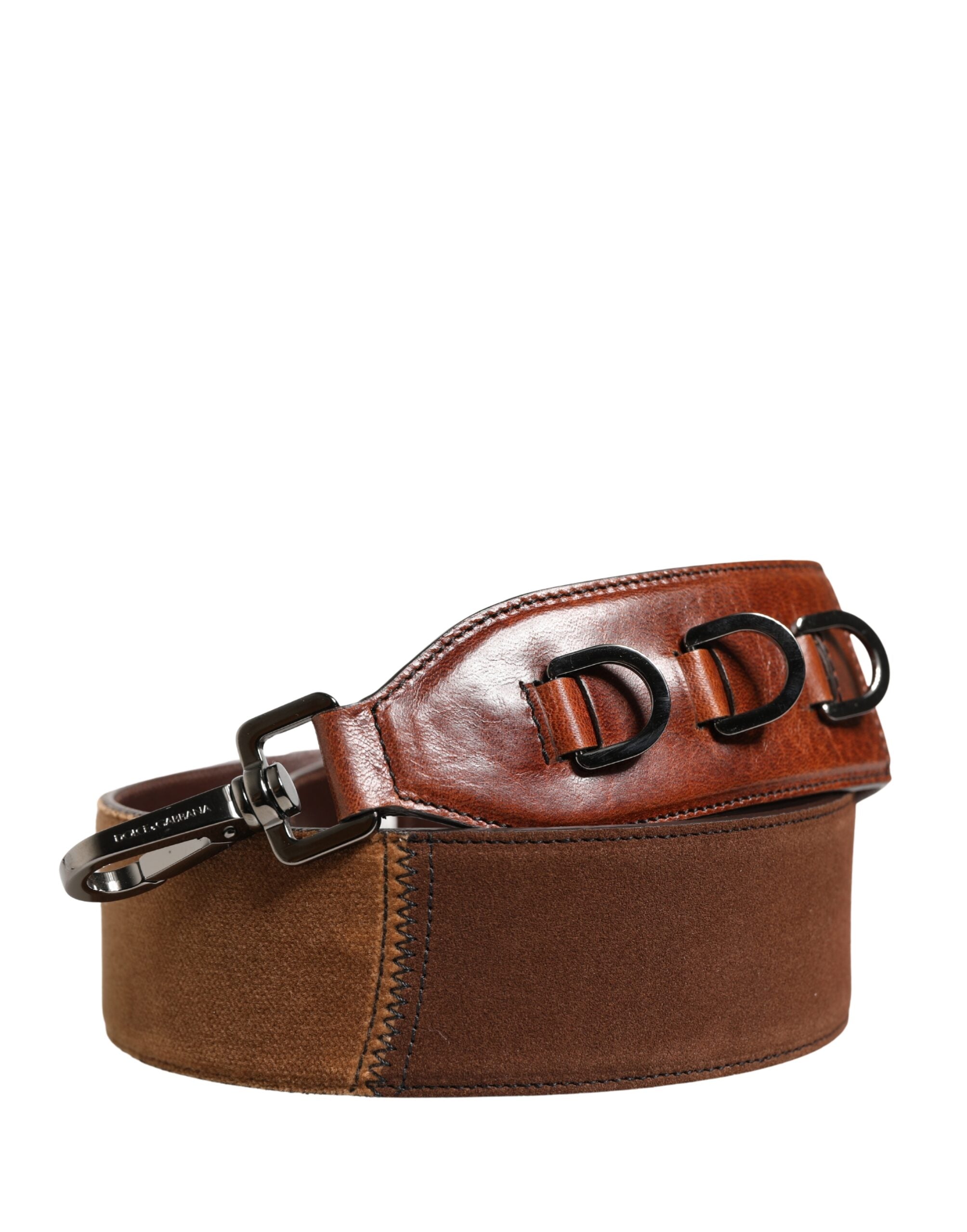Dolce & Gabbana Brown Horse Velvet Leather Bag Accessory Shoulder Strap - Luxe Marca