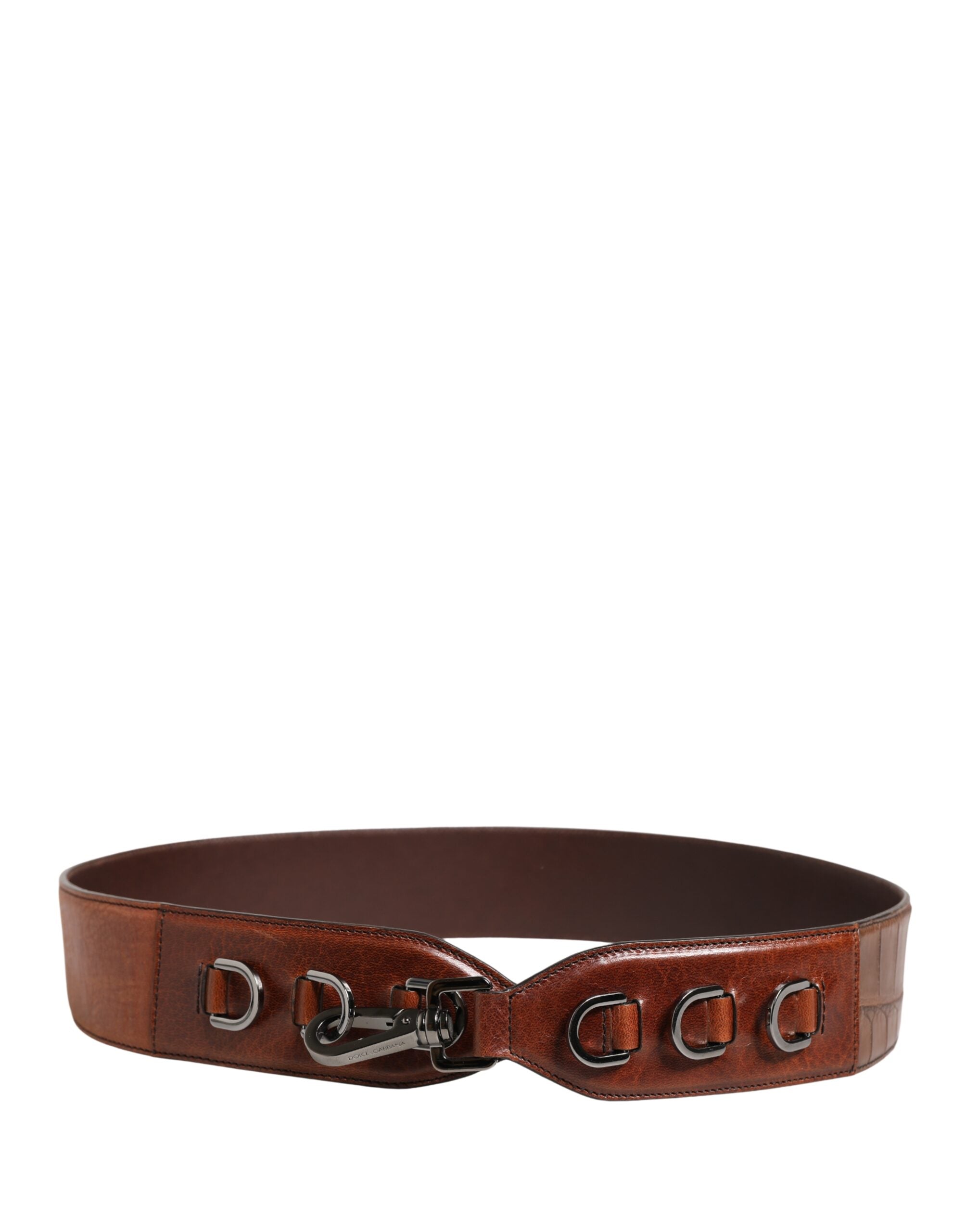 Dolce & Gabbana Brown Horse Velvet Leather Bag Accessory Shoulder Strap - Luxe Marca