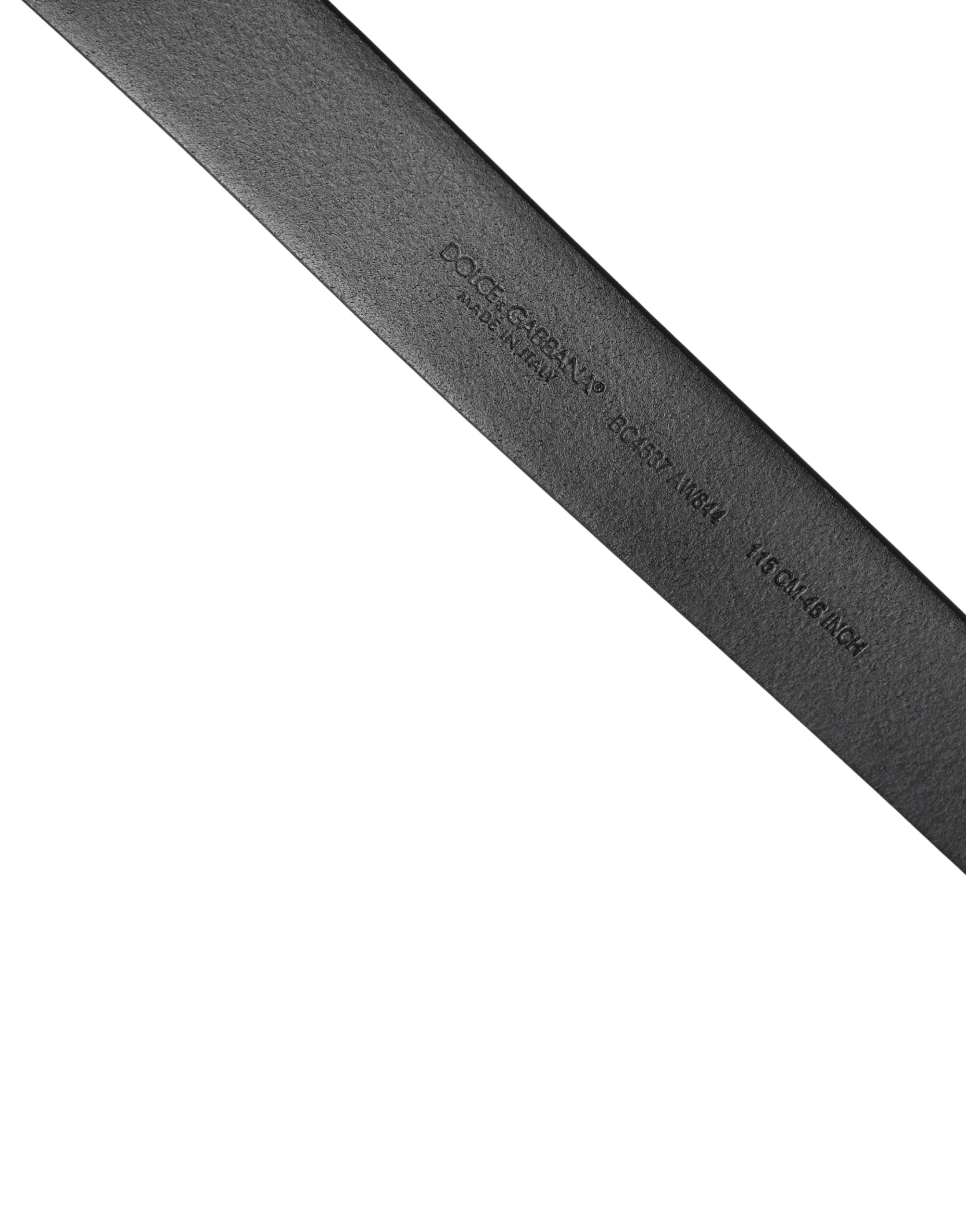 Dolce & Gabbana Black Calf Leather Silver Metal Buckle Belt - Luxe Marca