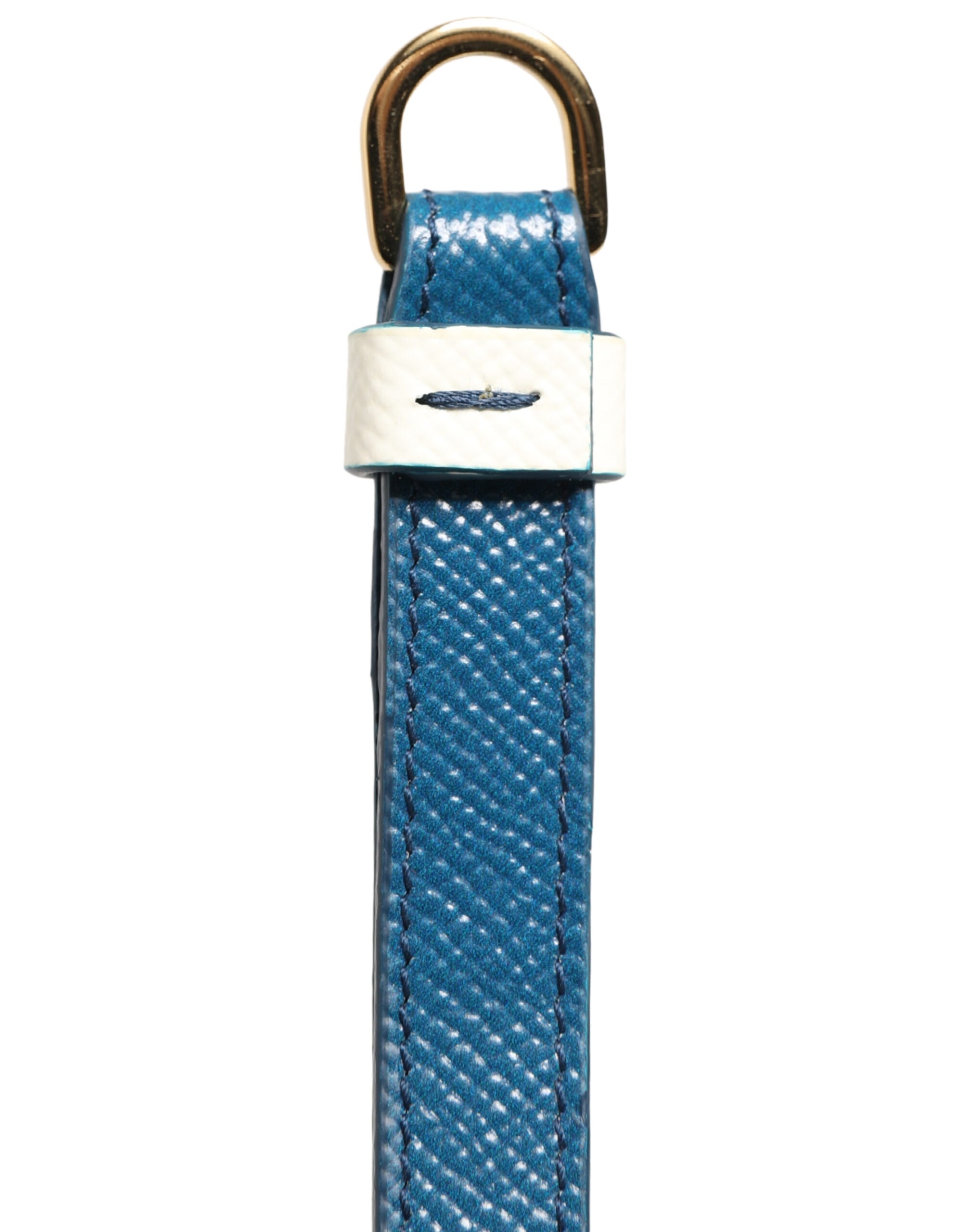 Dolce & Gabbana White Calf Leather Logo Flip Holder Strap Airpods Case - Luxe Marca