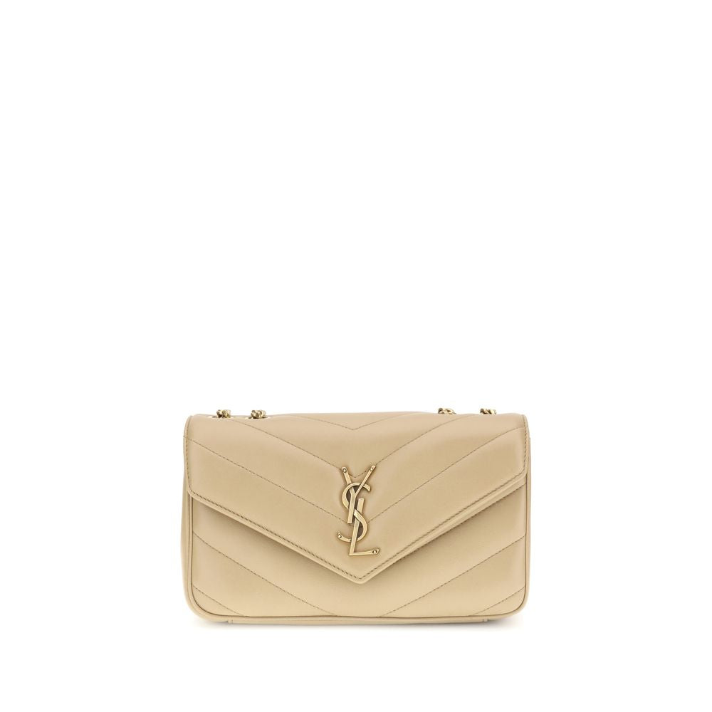 Saint Laurent Beige Lamb Ovis Aries Aries Shoulder Bag - Luxe Marca