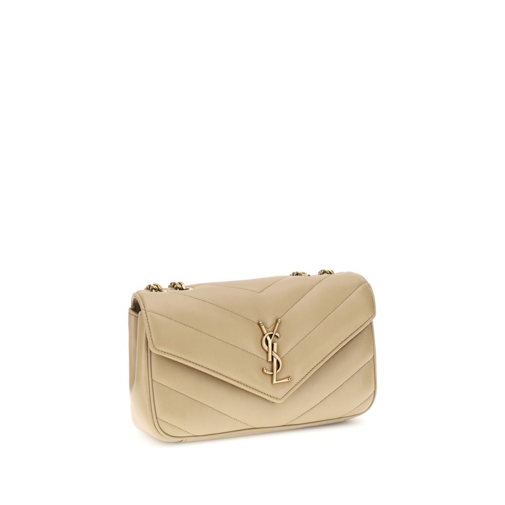 Saint Laurent Beige Lamb Ovis Aries Aries Shoulder Bag - Luxe Marca
