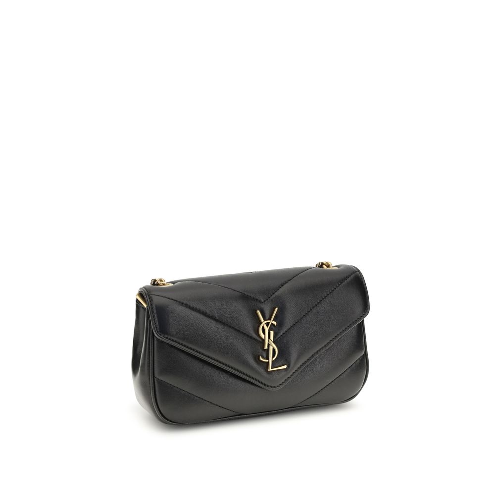 Saint Laurent Black Lamb Ovis Aries Aries Shoulder Bag - Luxe Marca